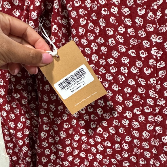 Reformation Burgundy Floral Mini Dress - Picture 7 of 8